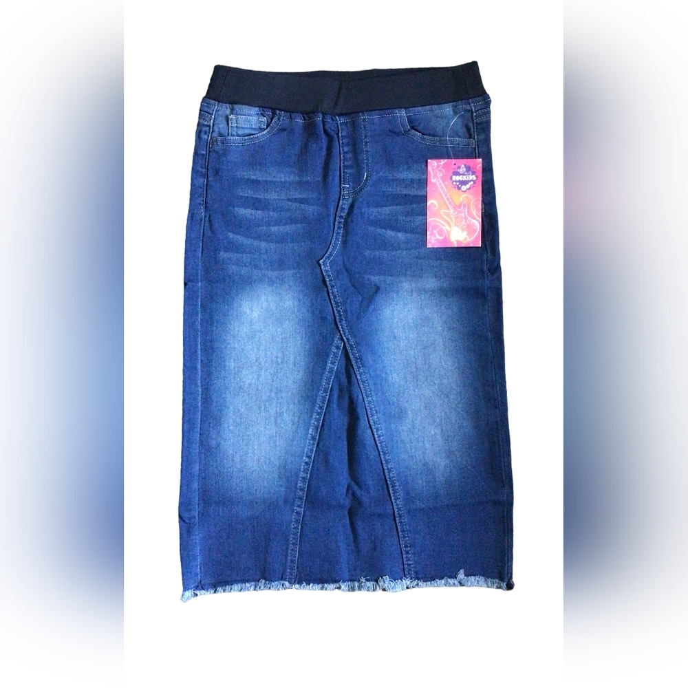 ROCKIDS Little Girls Denim Jean Skirt size 4/6  BRAND NEW!! TAGS INCLUDED